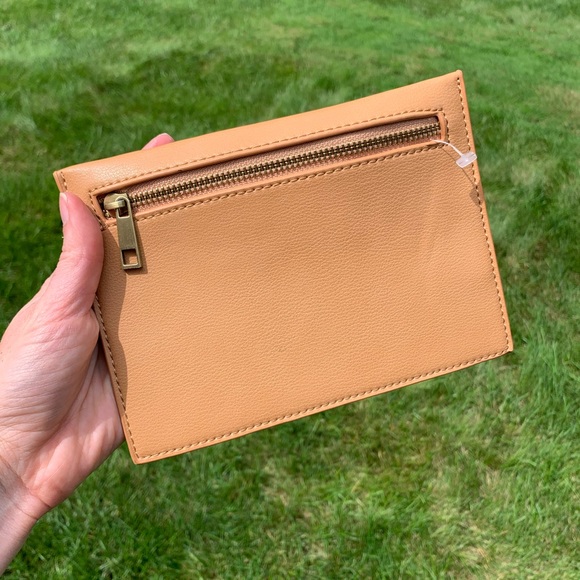 Anthropologie Zipped Leather Pouch
